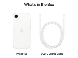Apple | iPhone 16e | White | 6.1 " | Super Retina XDR | 2532 x 1170 pixels | A18 | Internal RAM 8 GB | 512 GB | Dual SIM | 4G | 5G | Main camera resolution 48+12 MP | Secondary camera resolution 12 MP | iOS