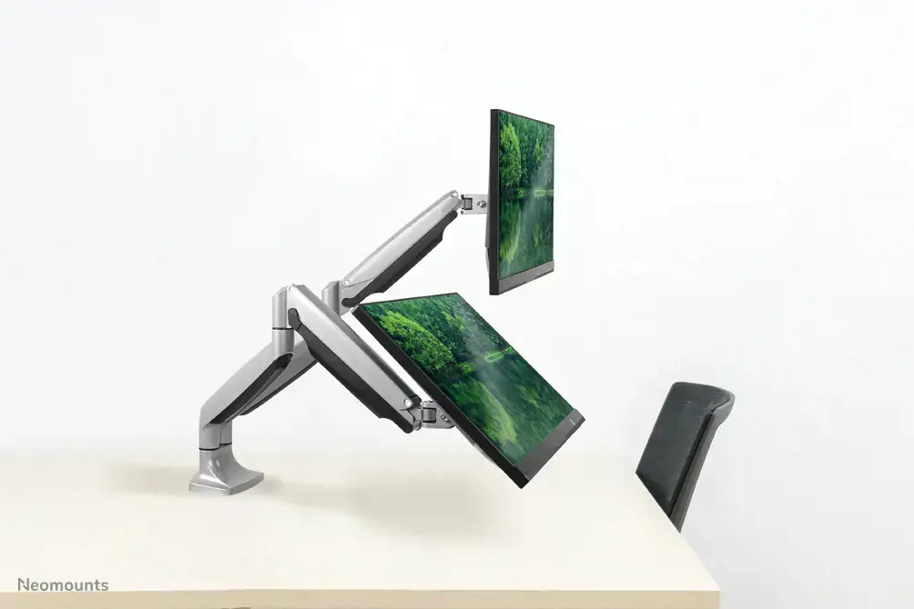 "Neomounts by Newstar" Pasirinkite "Neomounts" monitoriaus laikiklį ant stalo, tvirtinimo/prisukimo, 9 kg, 25,4 cm (10"), 81,3 cm (32"), 100 x 100 mm, sidabrinis