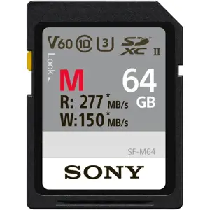 "Sony" SFM64T.SYM, 64 GB, SDXC, 10 klasė, UHS-II, 277 MB/s, 150 MB/s