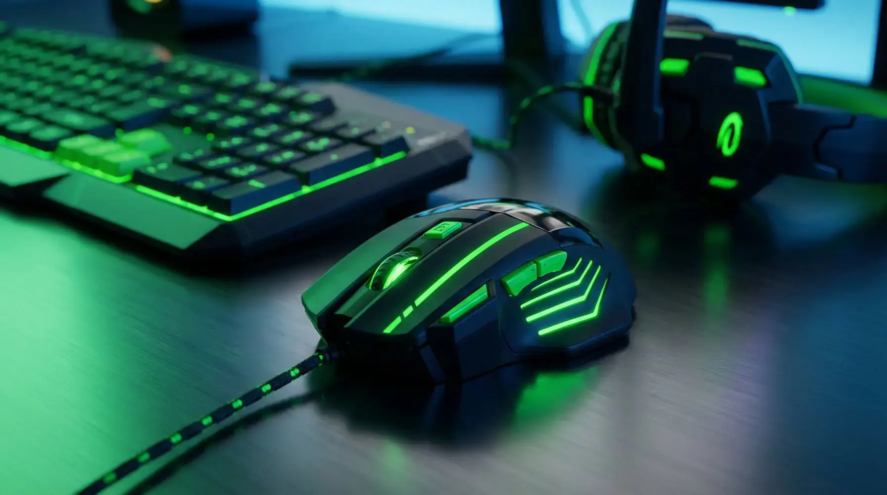 ESPERANZA EGM201G WIRED MOUSE FOR GAMERS 7D OPT. USB MX201 WOLF GREEN