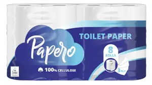 Tualetinis popierius PAPERO, 3 sluoksnių, 8vnt