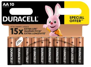 Baterijos DURACELL AA, 10 vnt