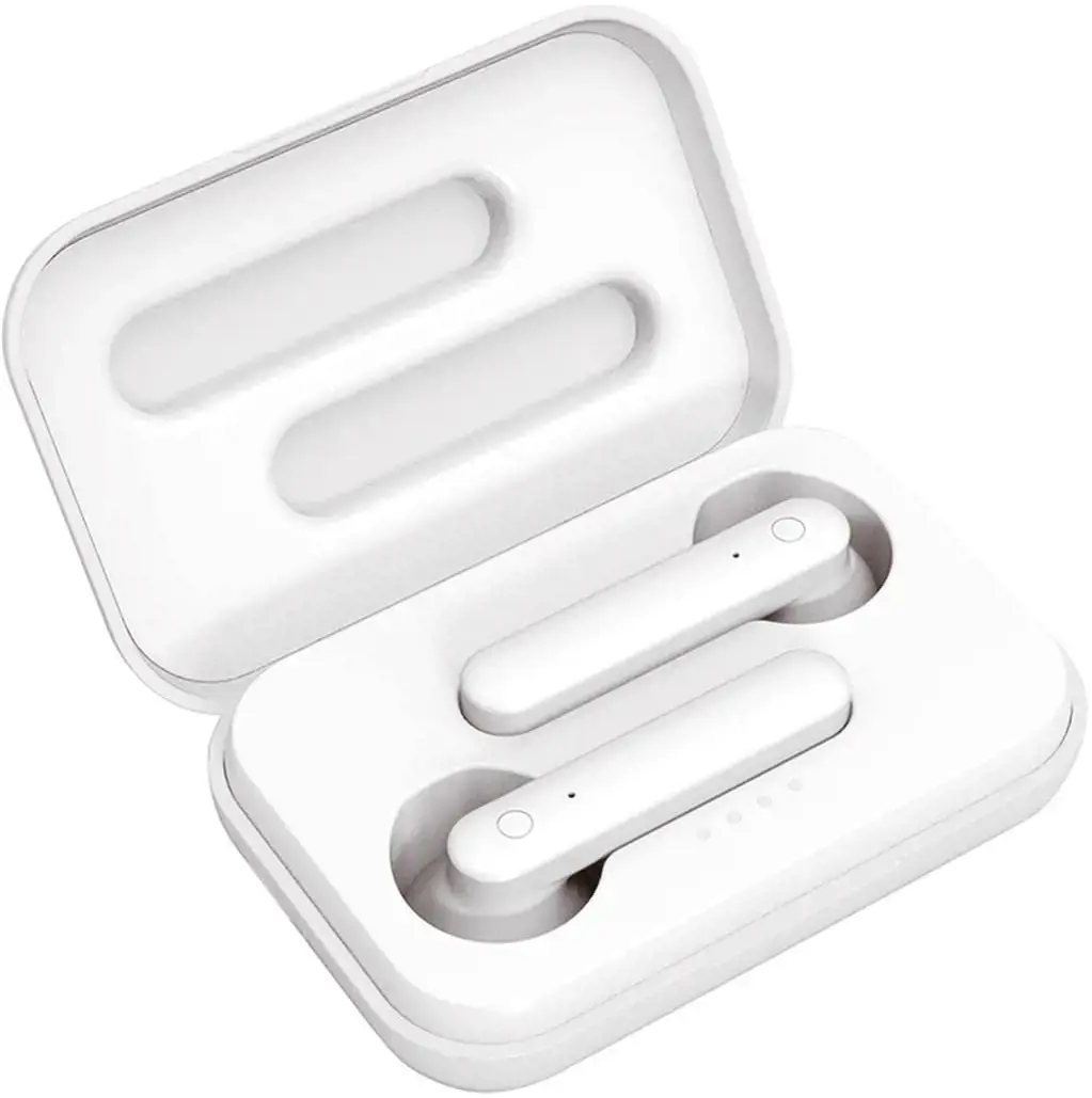 Platinet PM1040W Airpods Bluetooth 5.0 belaidės ausinės su mikrofonu (MMEF2ZM|A) balta