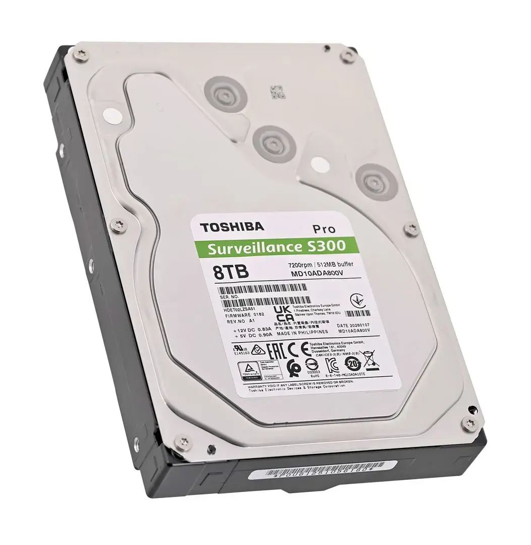Toshiba S300 Pro Surveillance internal hard drive 8 TB 7200 RPM 512 MB 3.5" Serial ATA III