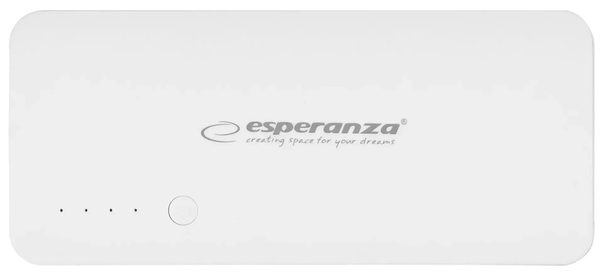 "PowerBank Esperanza Radium EMP106WE" (8000 mAh; microUSB, USB 2.0; baltos spalvos)