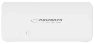 "PowerBank Esperanza Radium EMP106WE" (8000 mAh; microUSB, USB 2.0; baltos spalvos)
