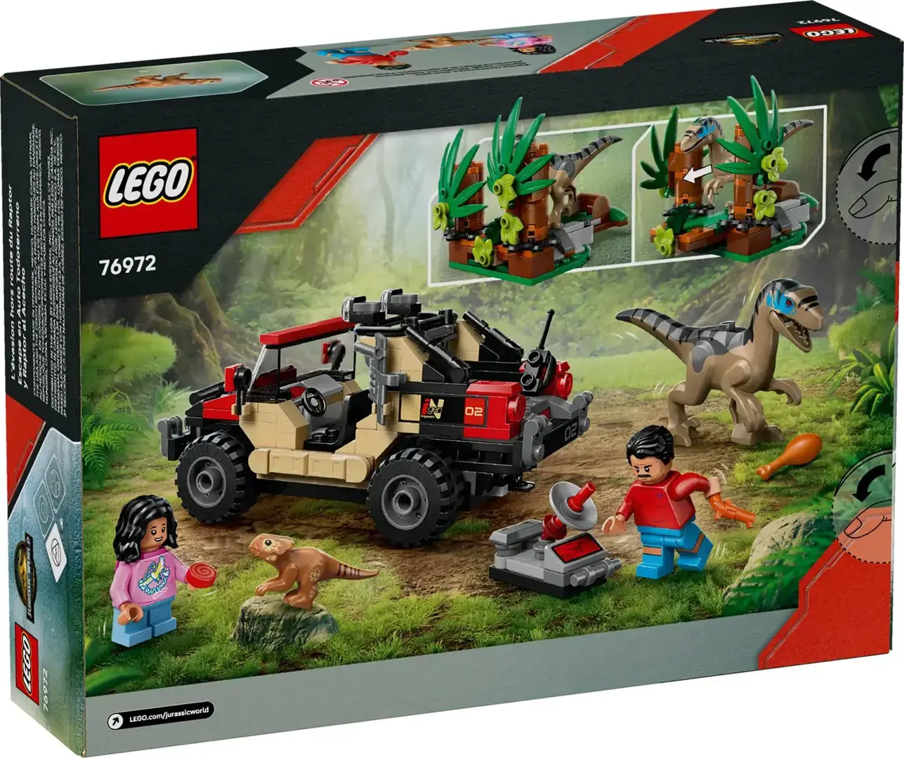 LEGO JURASSIC WORLD 76972 Raptor Off-Road Escape