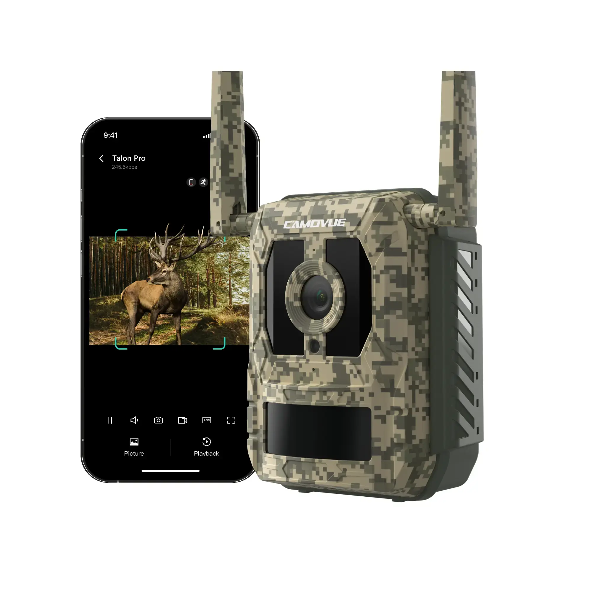 Reolink | 4K 4G Cellular Trail Camera with Live Streaming | Talon Series S130 | Trail | 8 MP | 4mm/F1.6 | IP67 | H.265 | MicroSD Card, up to 256 GB