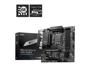 MSI PRO B760M-A WIFI DDR4, "Intel", LGA 1700, "Intel® Celeron®", "Intel® Pentium® Gold", LGA 1700, …