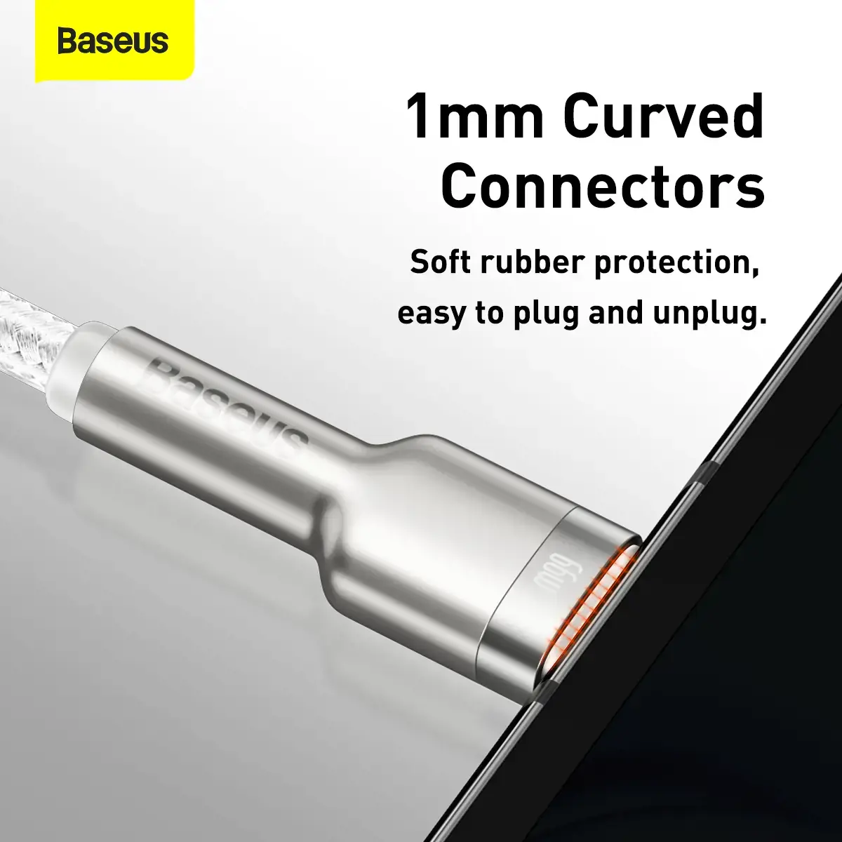 USB cable for USB-C Baseus Cafule, 66W, 1m (white)