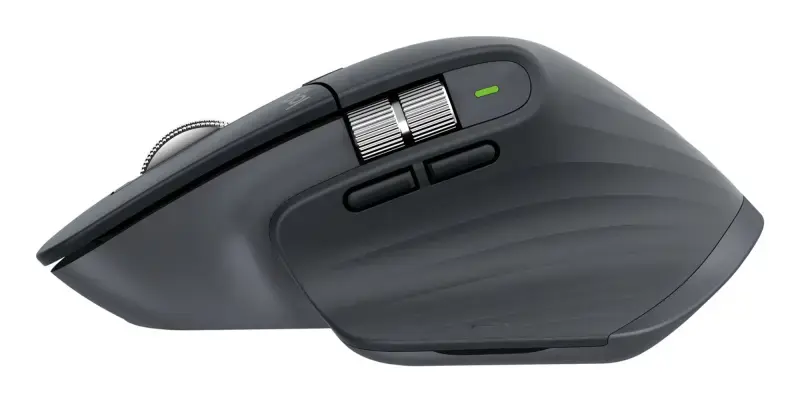 Logitech MX Master 3S Belaidė pelė RF Wireless + Bluetooth, 8000 DPI, Graphite