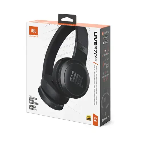 JBL belaidės ausinės "Live 670NC", juodos spalvos