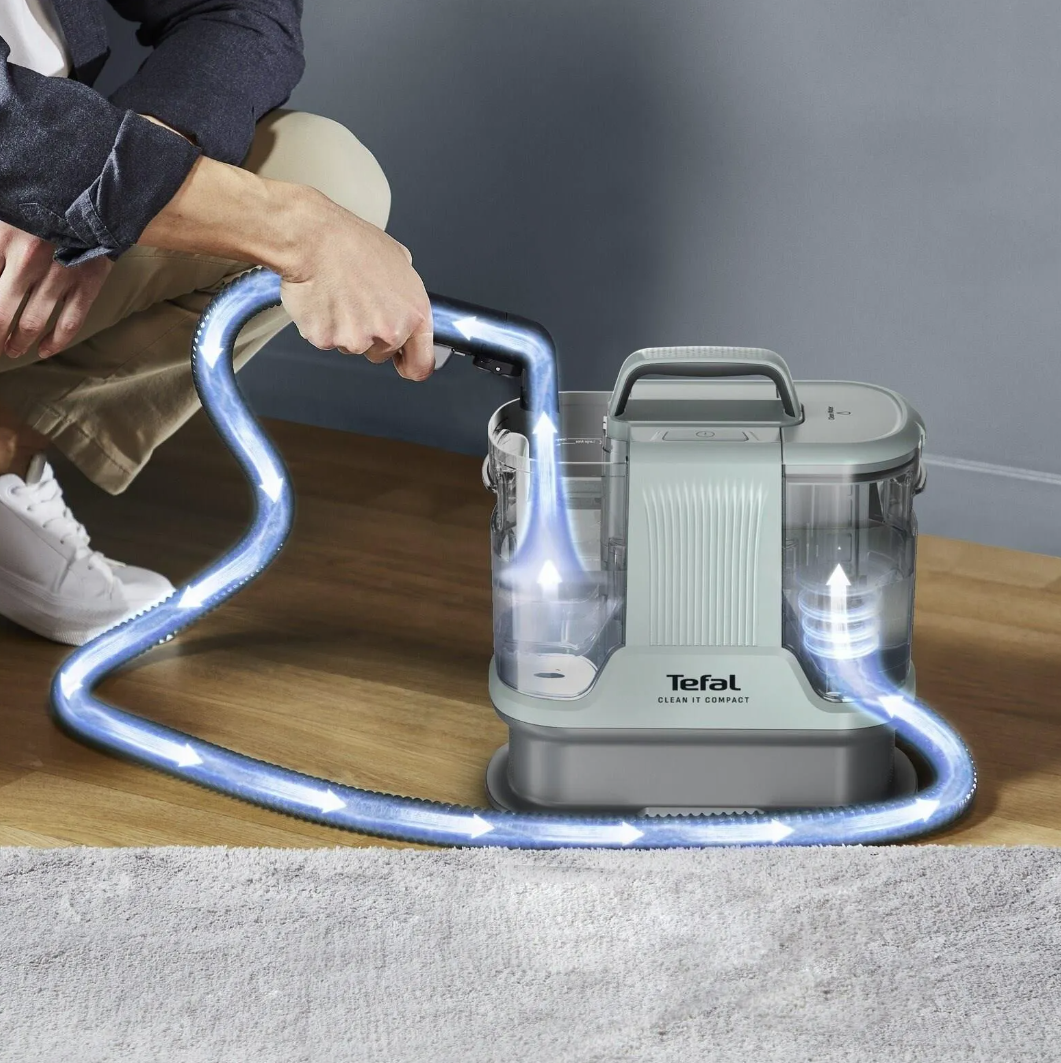 TEFAL Carpet and Upholstery Cleaner | IZ3020F0 Clean it Compact | Corded operating | Washing function | 400 W | Operating radius 5.65 m | 220-240 V | Eucalyptus