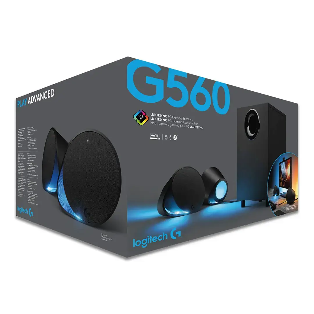 LOGITECH G560 LIGHTSYNC žaidimų garsiakalbiai 2.1 - BLACK - USB