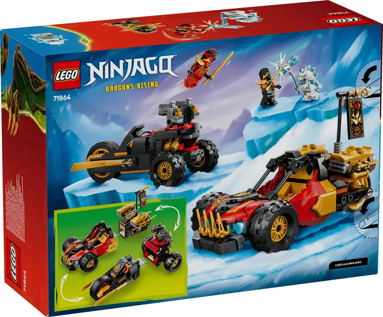 LEGO NINJAGO 71864 Kai and Cole's Combiner Vehicles