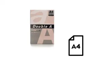 Spalvotas popierius Double A, 80g, A4, 500 lapų, Flamingo