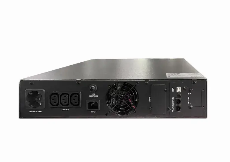 GEMBIRD EG-UPSRACK-10 UPS Energenie Rack 19 colių 3.4U 1000VA Pure Sine 3xIEC 1xSchuko 230V LCD