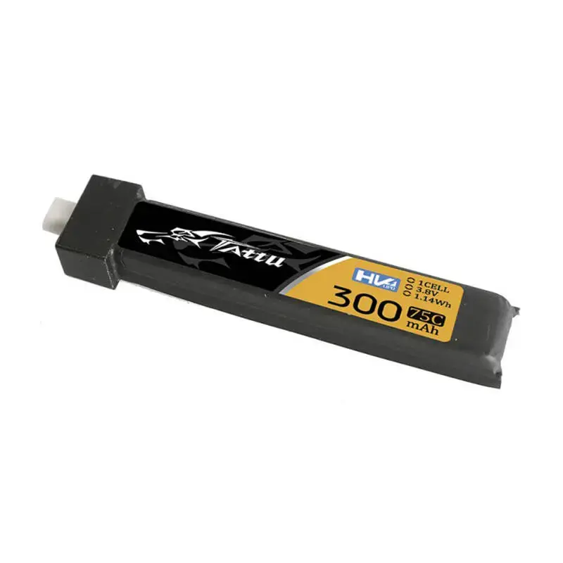 Tattu LiPo 300mAh 3.8V 75C 1S1P HV BT2.0.5 akumuliatorius (5vnt)