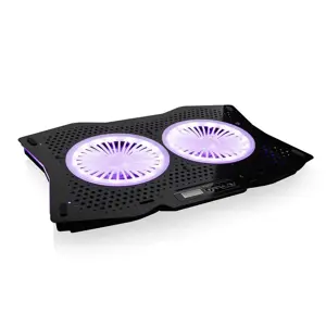 MODECOM CF18 RGB TYLUSIS VENTILIATORIUS JUODAS NEŠIOJAMOJO KOMPIUTERIO AUŠINIMO STOVAS