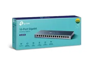 "TP-Link" 16 prievadų Gigabitinio stalinio kompiuterio tinklo komutatorius, nevaldomas, Gigabit Ethernet (10/100/1000), dvipusis duomenų perdavimas