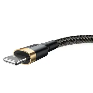 Baseus CALKLF-BV1 Cafule kabelis USB Lightning 2.4A | 1m auksas+juodas