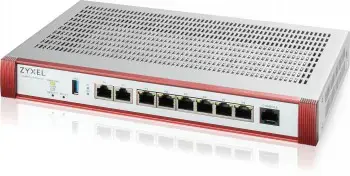 ZYXEL USG FLEX200 H SERIJOS, VARTOTOJO NUSTATOMI PRIEVADAI SU 2*2,5G IR 6*1G, 1*USB SU 1 M. SAUGUMO PAKETU