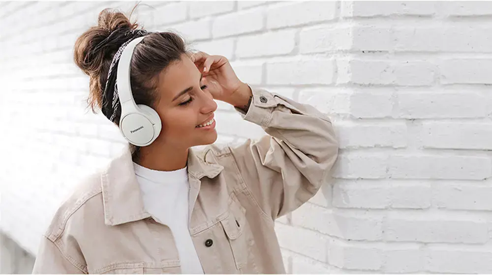 "Panasonic" belaidės ausinės RB-HF420BE-W, baltos spalvos