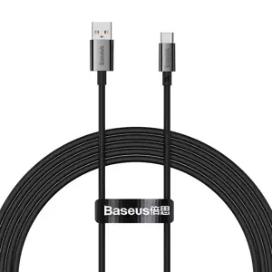 USB į USB-C "Baseus Superior" 100 W 2 m kabelis (juodas)