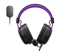 Havit H2002C+U - gaming headphones (black and purple)