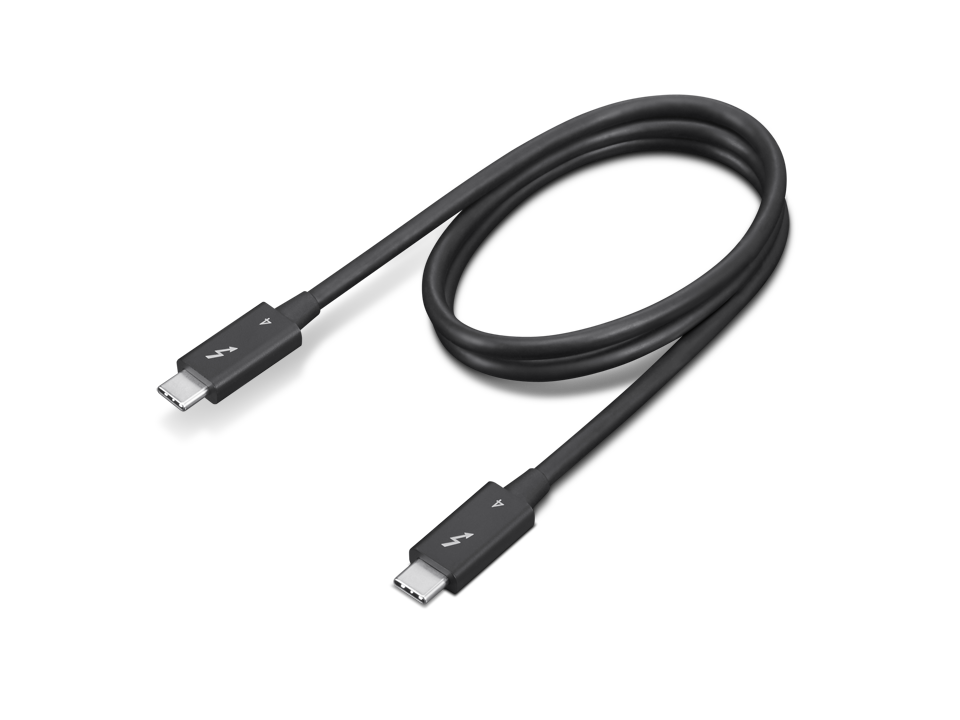 Lenovo 4X91K16968, vyriškas, vyriškas, 0,7 m, juodas, 40 Gbit/s, 4,6 mm