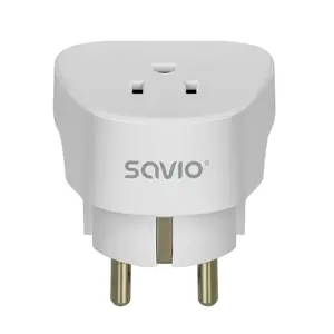 SAVIO AP-01 Travel Adapter, US socket – EU plug