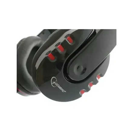 GEMBIRD GHS-402 Gembird žaidimų ausinės su garsumo reguliatoriumi, blizgios juodos spalvos