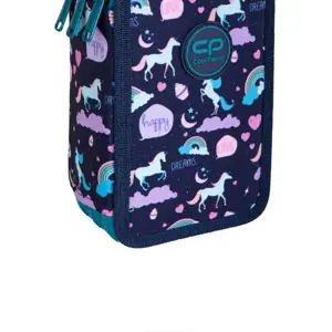 Forminis trijų skyrių penalas su priedais CoolPack Jumper 3 Happy Unicorn