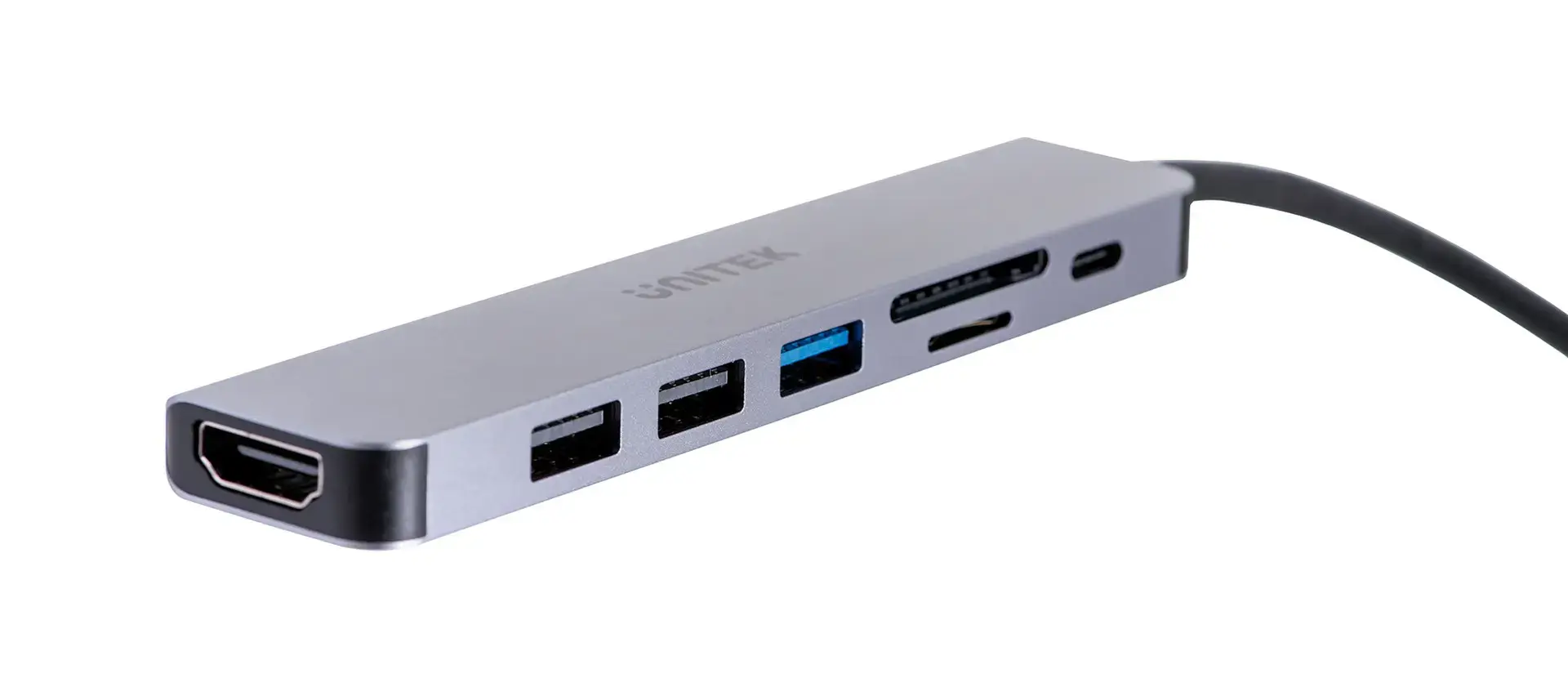 UNITEK H1118A HUB USB-C 7in1 PD 100W HDMI 4K ALU