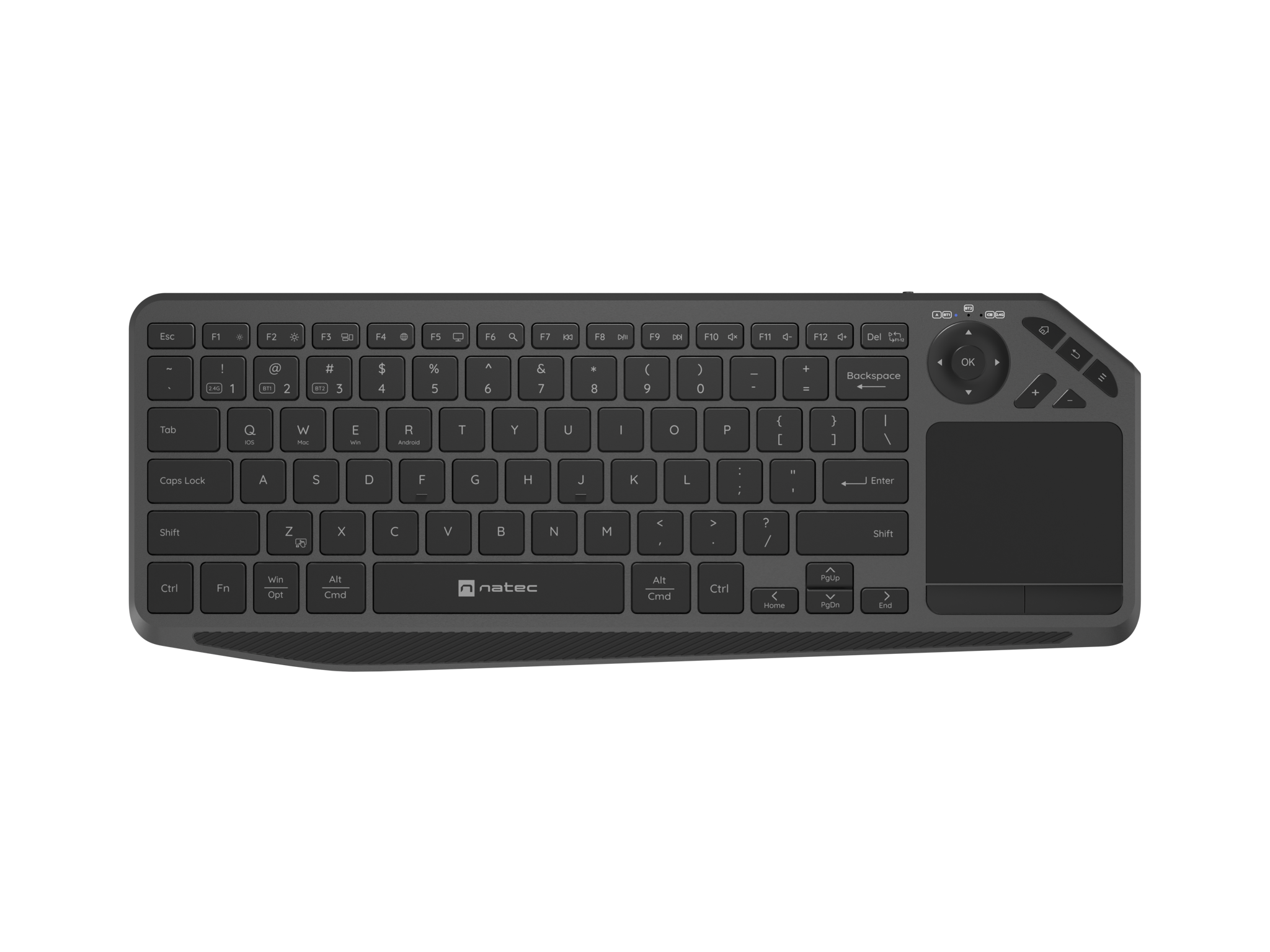 Natec Turbot 2 | Keyboard | Wireless | US | Bluetooth | Black/Gray