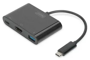 DIGITUS USB Type-C daugiafunkcinis adapteris 4K 30Hz HDMI 1 USB C prievadas für PD 1 USB 3.0 prieva…