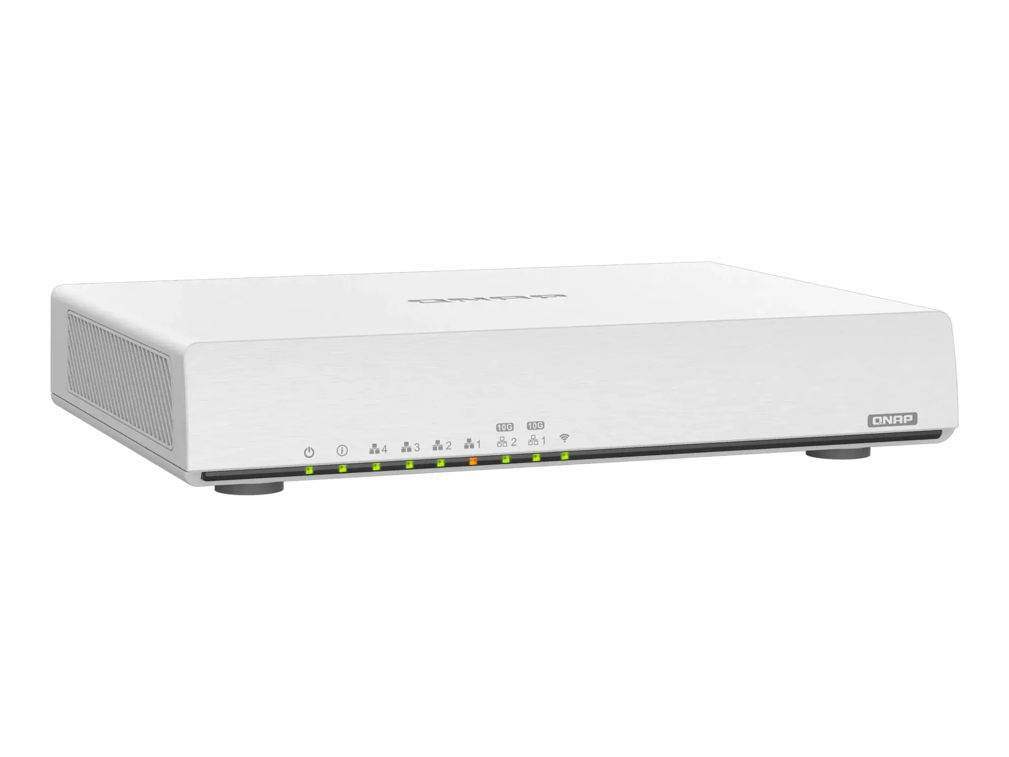 QNAP QHora-301W, "Wi-Fi 6" (802.11ax), dviejų dažnių (2,4 GHz / 5 GHz), Ethernet LAN, baltas, stalinis maršrutizatorius
