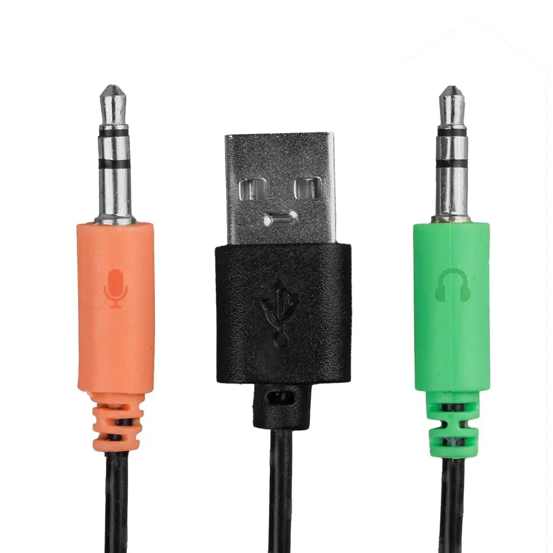 2 in 1 kompiuterio garsiakalbis Soundbar Kompiuterio RGB LED apšvietimas Stereo žaidimų USB 2 x 3W AUX 3,5 mm