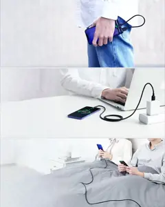 Ugreen 60117, 1,5 m, USB A, USB C, USB 2.0, 480 Mbps, juodas