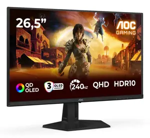 AOC Q27G41ZDF | 27 " | QD-OLED | QHD | 16:9 | 240 Hz | 0.03 ms | 2560 x 1440 pixels | 400 cd/m² | HDMI ports quantity 1 | Black