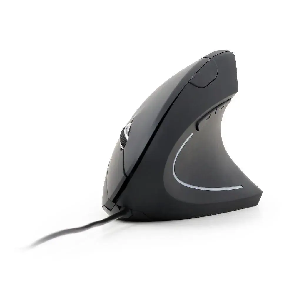 GEMBIRD MUS-ERGO-01 Gembird Ergonomiška 6 mygtukų optinė pelė MUS-ERGO-01, 3200 DPI, USB, juoda