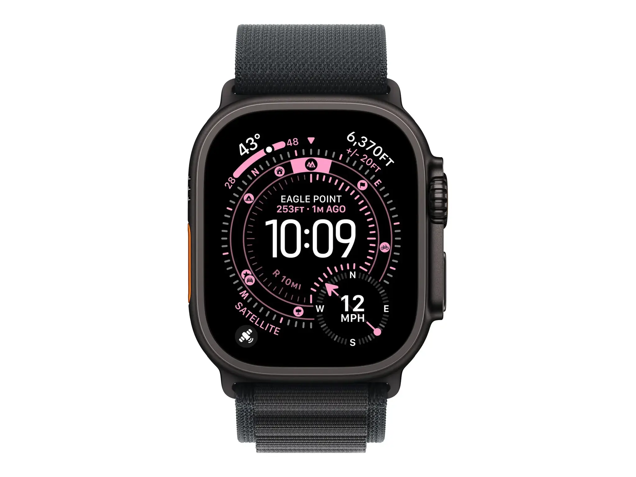 Apple 49mm Black Alpine Loop - Small - Black Titanium Finish | Apple