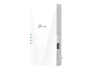 TP-Link AX3000 Mesh WiFi 6 Extender, baltas, vidinis, tinklinis maršrutizatorius, maitinimas, būsena, CE: 2,4 GHz ≤16 dBm, 5 GHz ≤21 dBm, CE, RoHS