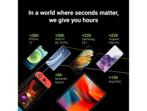 GREEN CELL Power Bank PowerPlay10 10000mAh USB-C 18W PD ir 2x USB-A GC Ultra Charge