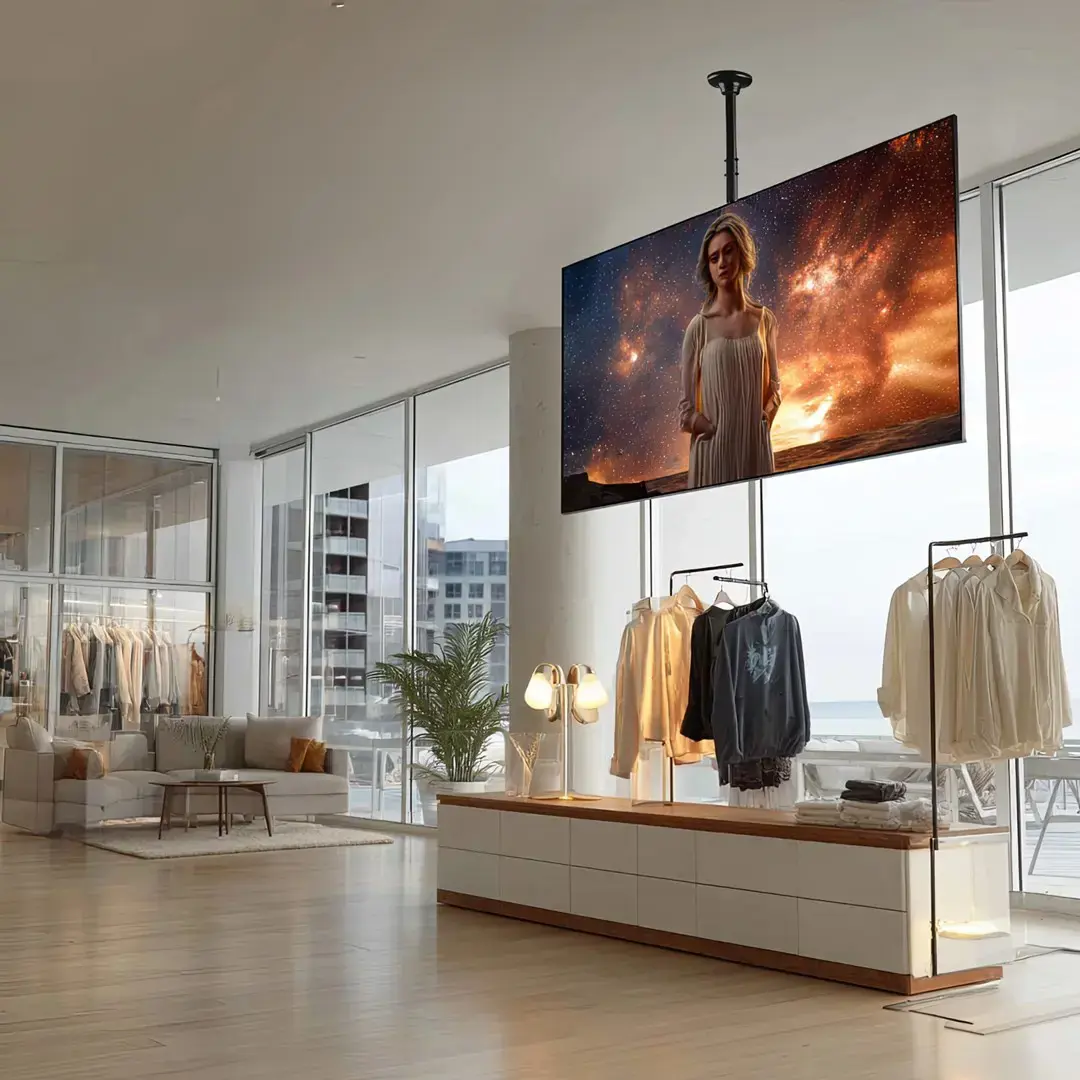 Universalus LED LCD monitorius su LCD OLED QLED ekranu, skirtas montuoti prie lubų 23-100 colių maks. 50 kg Max VESA 600x400