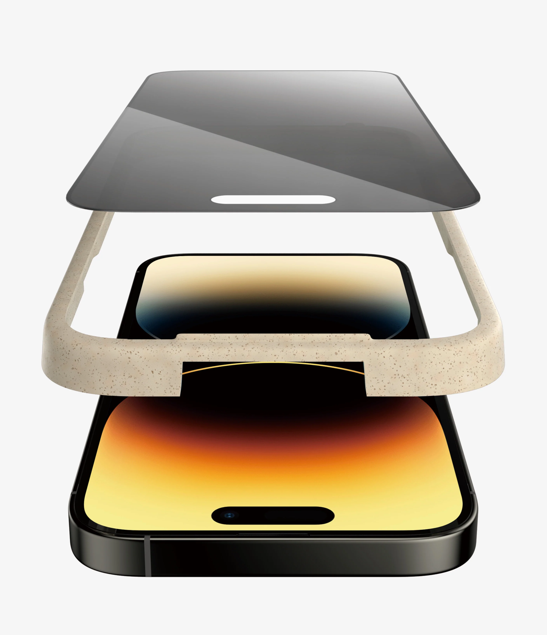 "PanzerGlass iPhone 2022" 6.1 Pro UWF wA Privacy AB, pavyzdys