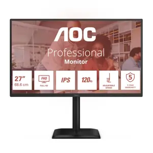LCD Monitor AOC 27 " 1920 x 1080 pixels Full HD Native aspect ratio 16:9 LED Flat 27E4U