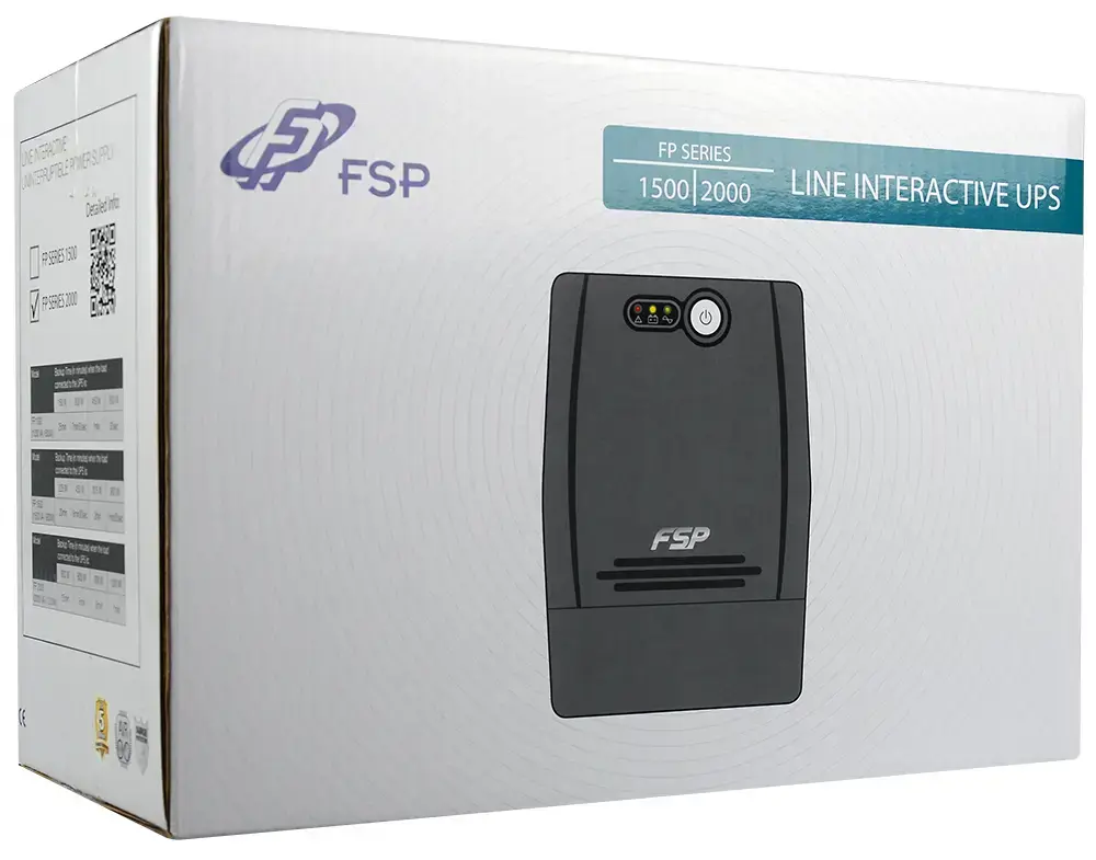FSP FP 1500, Line-Interactive, 1.5 kVA, 900 W, Sine, 162 V, 290 V
