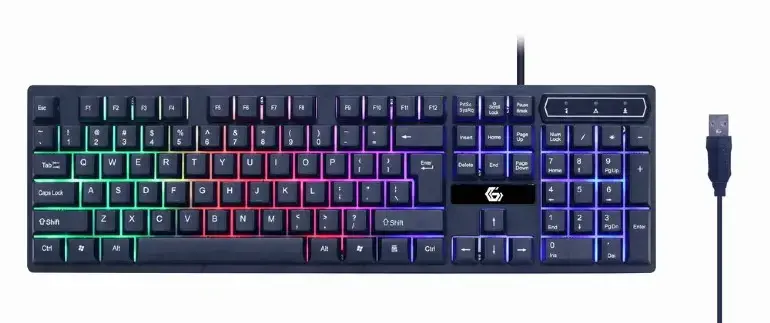 GEMBIRD 4-in-1 žaidimų rinkinys su foniniu apšvietimu "Ghost" JAV išdėstymas