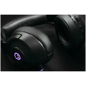 Lorgar Noah 701, žaidimų ausinės su mikrofonu, 2.4G+ BT 5.0 Realtek 8763, baterija 1000 mAh, C tipo įkrovimo kabelis 0,8 m, garso kabelis 1,5 m, dydis: 195*185*80 mm, 0,28 kg. Juoda